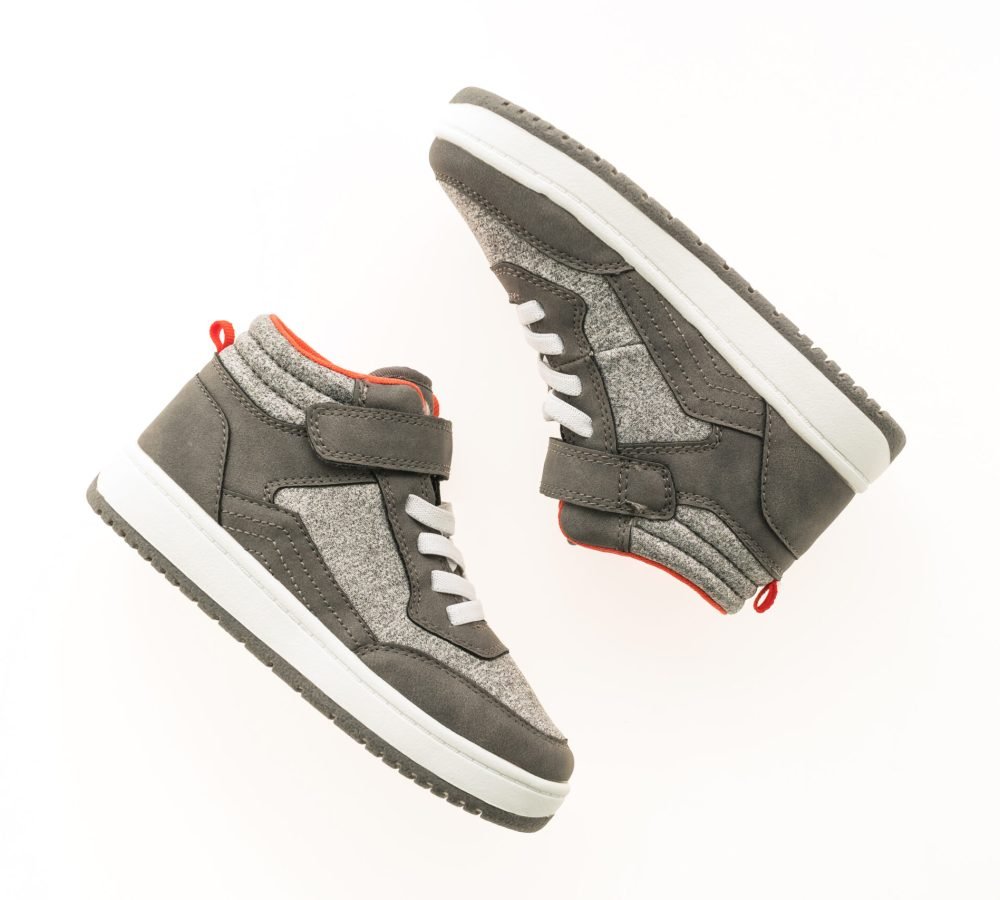 Fashion shoes and sneakers isolated on white background